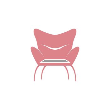 Chair icon flat design illustration template