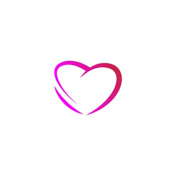 Love icon logo illustration design template