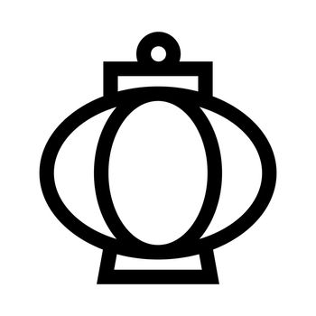Oriental paper lantern line icon