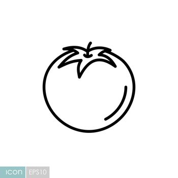 Tomato isolated design vector icon. Vegetable sign