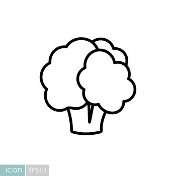 Cauliflower isolated vector icon. Vegetable sign