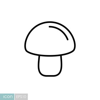 Mushroom Champignon isolated vector icon
