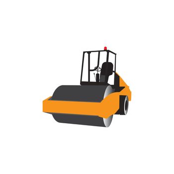 heavy equipment or asphalt road compactor vehicle icon
