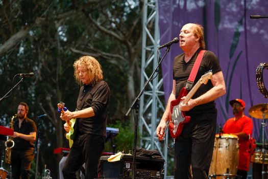 Jerry Harrison and Adrian Belew at the 2022 Hardly Strictly Bluegrass Festival in Golden Gate Park.