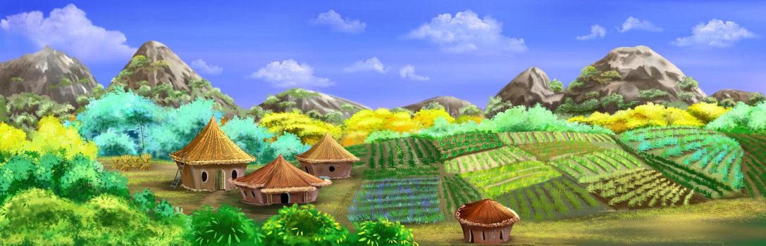 Fairy tale hobbit village
