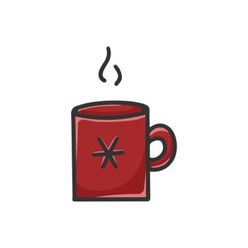 Cup of tea colored doodle clipart