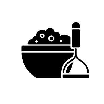 Mash potato black glyph icon