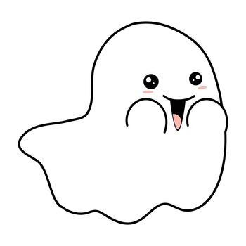 Ghost icon Simple flat style design 