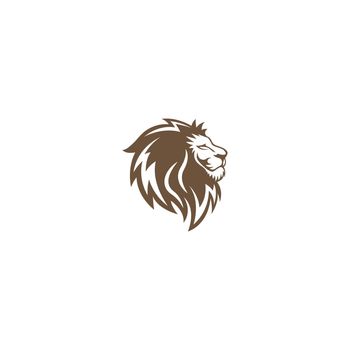 Lion icon logo design illustration