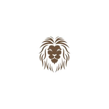 Lion icon logo design illustration