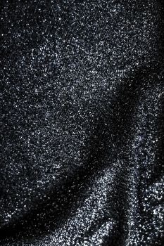 Silver holiday sparkling glitter abstract background, luxury shiny fabric material for glamour design and festive invitation