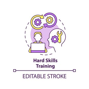 Hard skills training concept icon