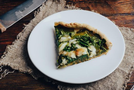 Galette Pie with Spinach and Mozzarella Cheese