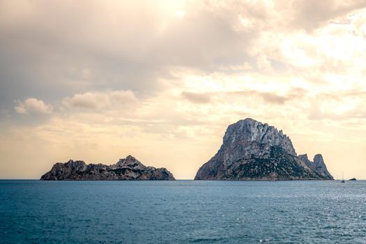 View of Es Vedra from sea level