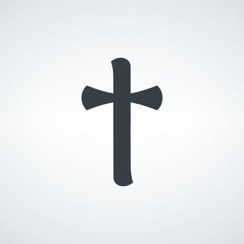 Religion cross icon, christianity symbol, church faith icon. Stock vector illustration isolated on white background.