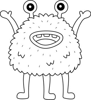 Talking Monster Coloring Page for Kids
