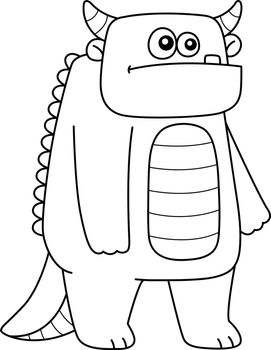 Creepy Monster Coloring Page for Kids