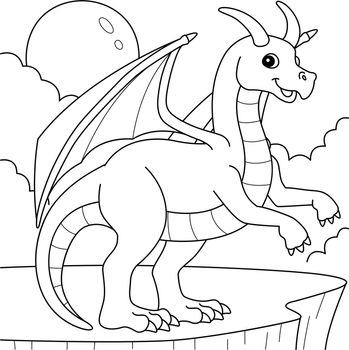 Dragon Animal Coloring Page for Kids