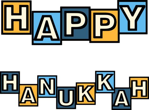 Happy Hanukkah Cartoon Colored Clipart
