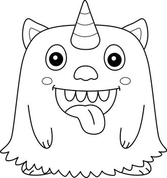 Monster Unicorn Coloring Page for Kids