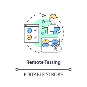 Remote testing concept icon
