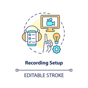 Recording setup concept icon