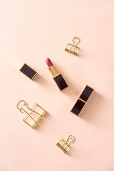 Beautiful luxury modern high end red bold lipstick