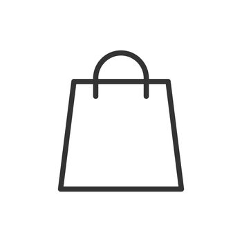 shopping bag outline vector icon shopping bag stock vector icon for web, mobile app and ui design