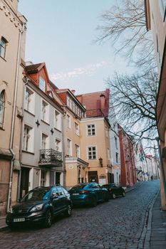 view of a street in the old town of Tallinn
