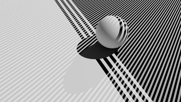Modern black and white abstraction in the style of minimalism.
