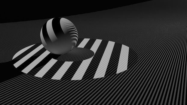 Modern black and white abstraction in the style of minimalism.