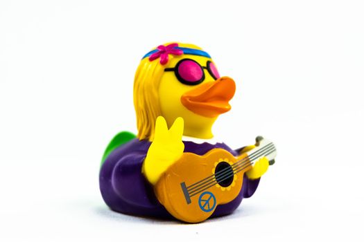 Indie hippie guitar player Duck Floating Toy