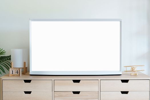 White screen TV that can bring messages or advertising media to put