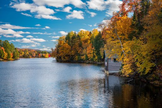 Boathouse by Chateaugay Lake in Ellenburg NY