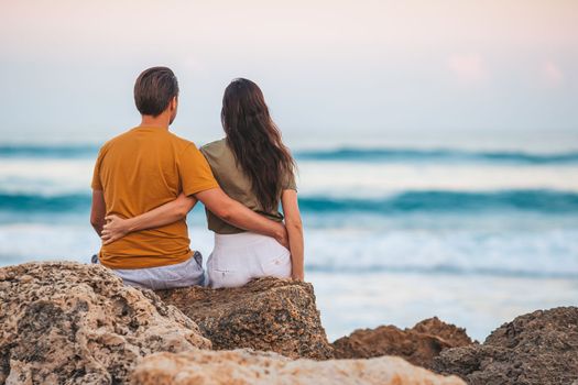 Young couple spending time together on the beach