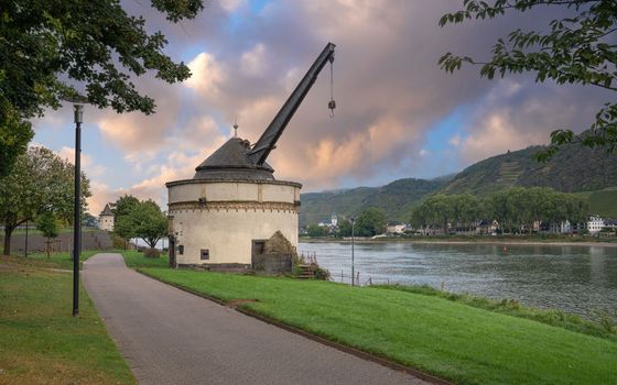 Historic crane, Andernach, Rhineland-Palatinate, Germany