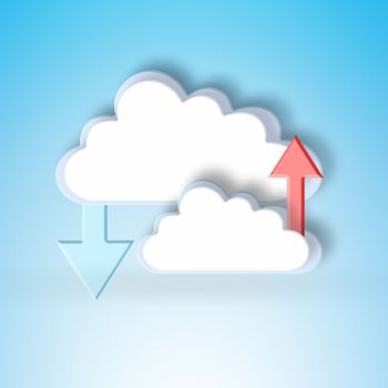 For all your data needs. Conceptual image representing modern cloud computing.