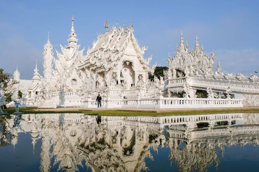 White temple Chiang Rai Thailand, Wat Rong Khun, aka The White Temple, in Chiang Rai, Thailand.