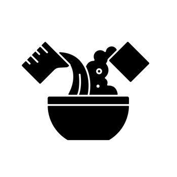 Mixing cooking ingredient black glyph icon