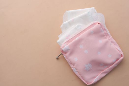 close up of sanitary pad on a table 