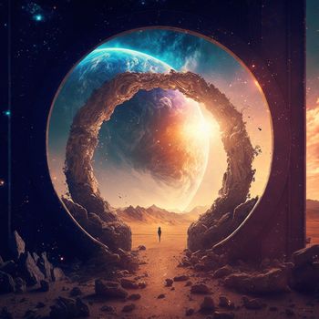 A beautiful portal to another world, a transition to another space, a portal between worlds