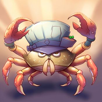Crab in a hat