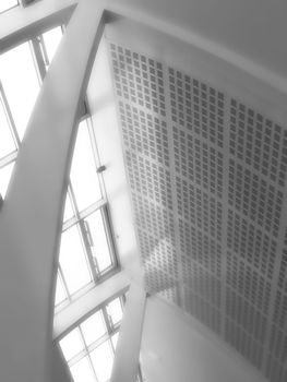 The airport terminal - abstract background. The the airport terminal - abstract architectural details.