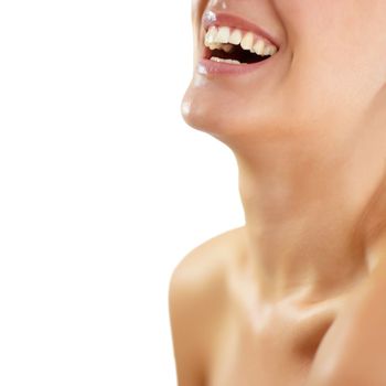 An unaffected laugh to match her natural beauty. Cropped image of a beautiful young woman laughing.