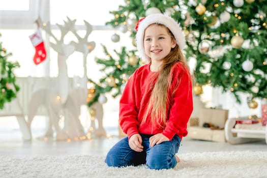 Little girl in Christmas time