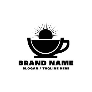 Simple coffee logo design template