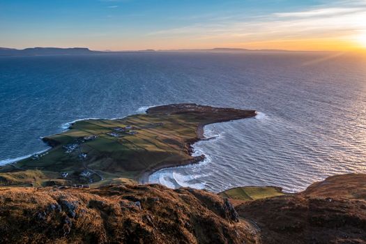 Aerial view of Muckross Head by Kilcar in County Donegal - Ireland