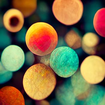 Abstract colorful background surface. Fantastic background with spheres.