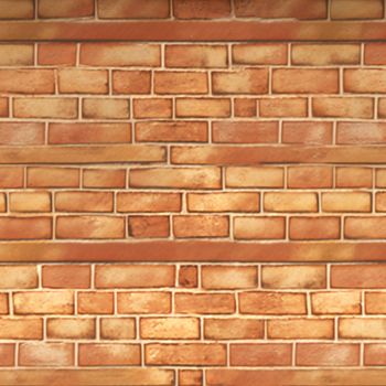 Old yellow brick wall texture background. Ancient srtucture digital generated illustration.