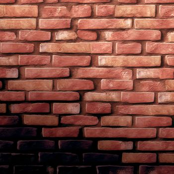 Old red brick wall texture background. Ancient srtucture digital generated illustration.